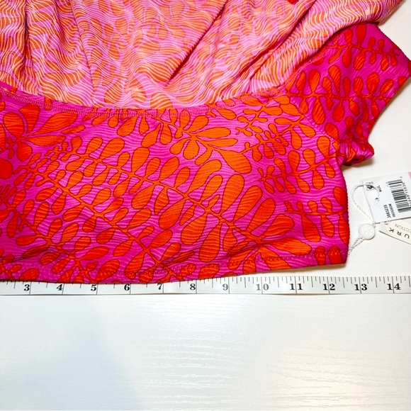 Trina Turk Trellis Off the Shoulder Ruffle Bandeau Swim Top - Picture 13 of 13